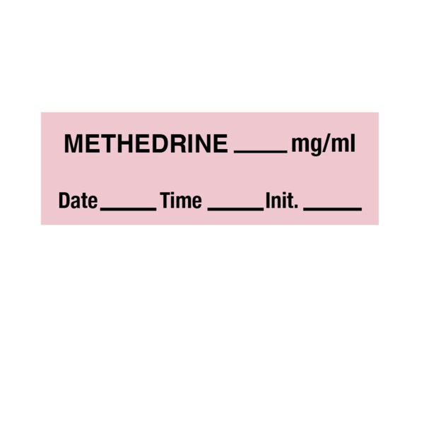 Tape, Methedrine 1/2" x 500" Pink w/Black